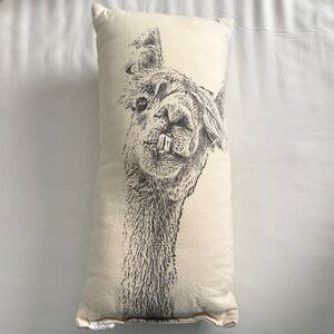 Alpaca Print Cream Pillow